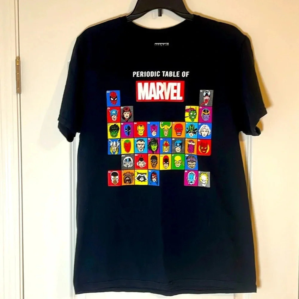 Periodic Table of Marvel T-Shrit - Size Large